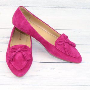 TALBOTS Women's Suede Loafer Shoes Tassels Size 8.5
